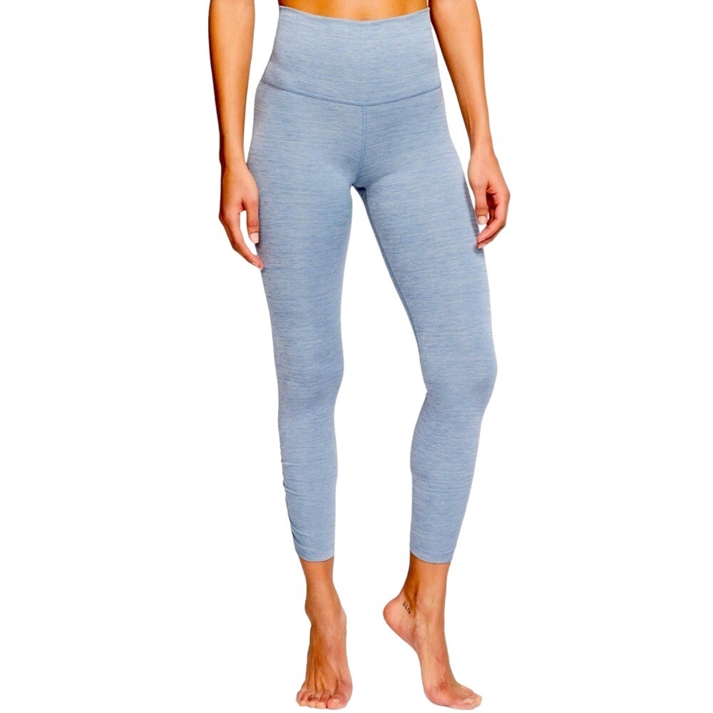 Nike Yoga Luxe High Rise‎ 7/8 Ruched Leggings Cerulean Blue CJ3683-491 Womens S